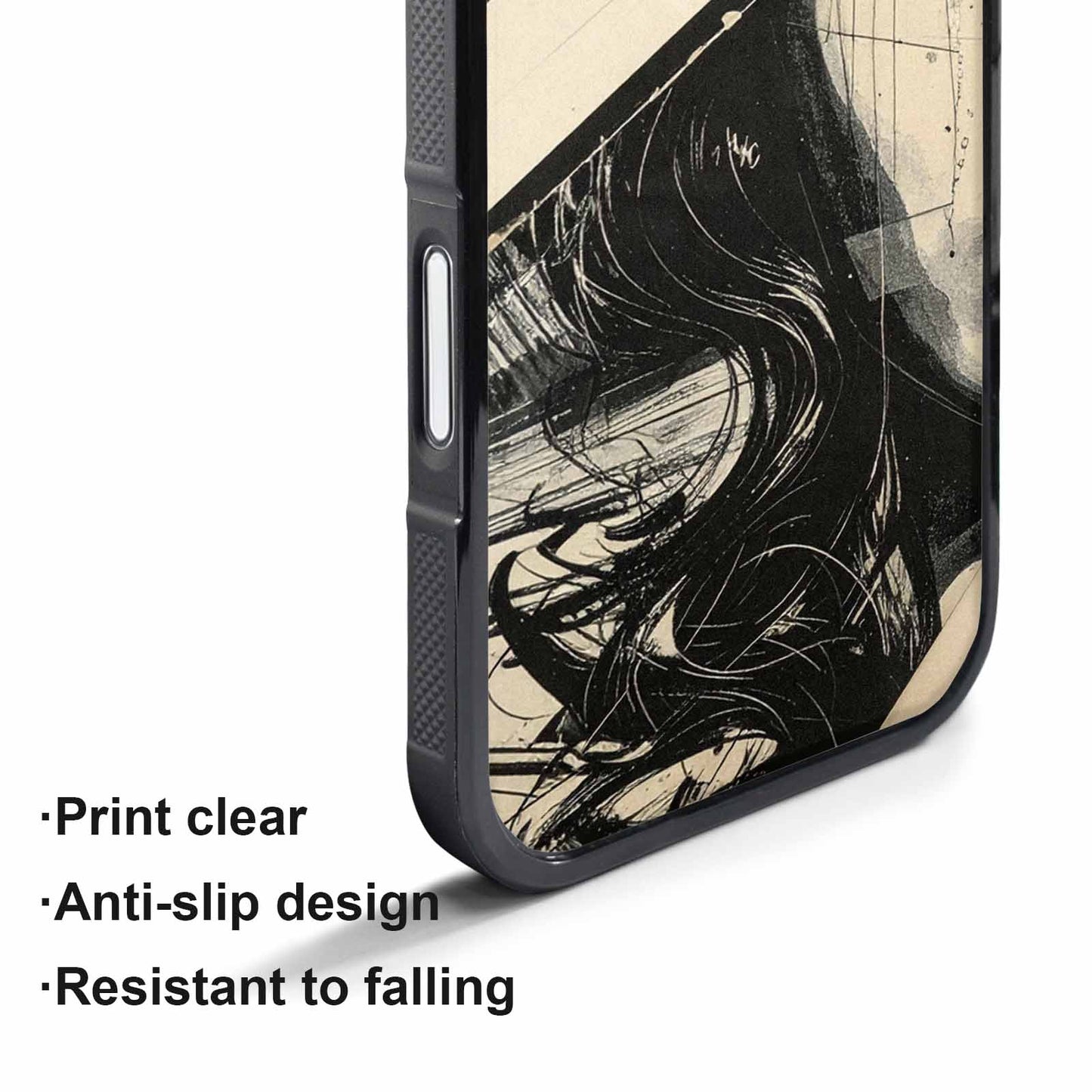 iPhone 17 Air Case — Black And White Solid Black Retro, Customized Protective Case