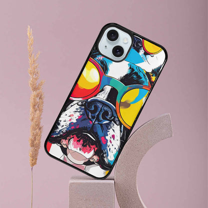 iPhone 15 Plus Case — French Bulldog Pop Art Pattern, Custom Printed Phone Case