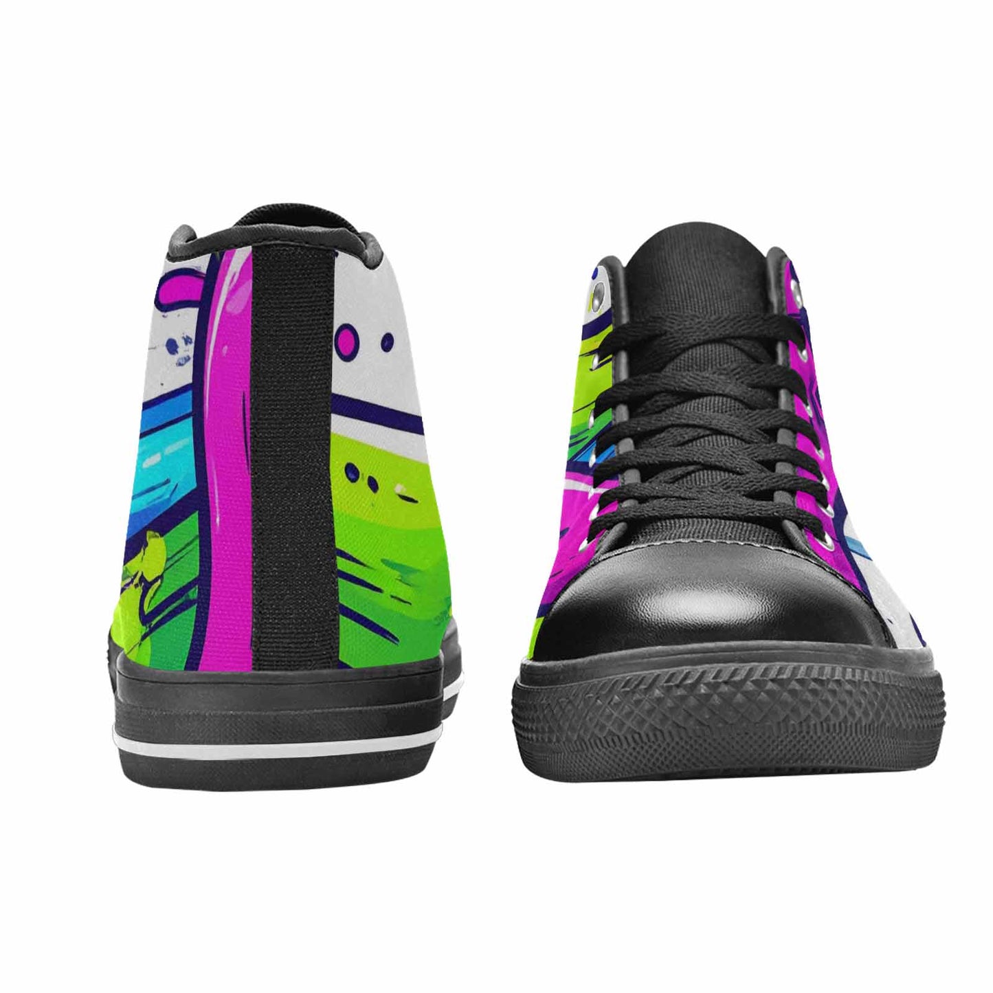 MEN'S Acid Wash Cartoon High Top Canvas Surreal Shoes