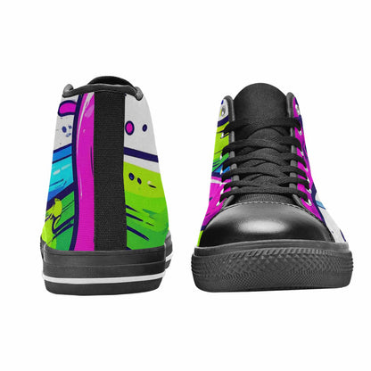MEN'S Acid Wash Cartoon High Top Canvas Surreal Shoes