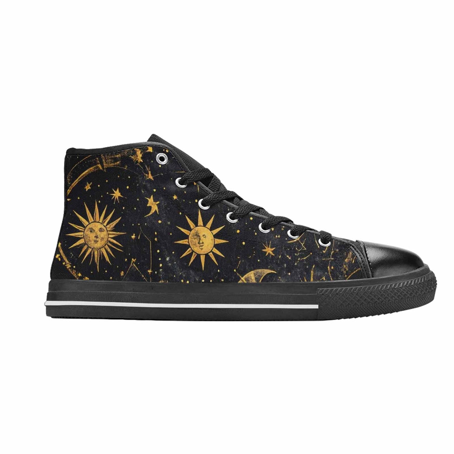 WOMEN'S Zodiac Constellation Star High Top Canvas Cottagecore Custom Shoes