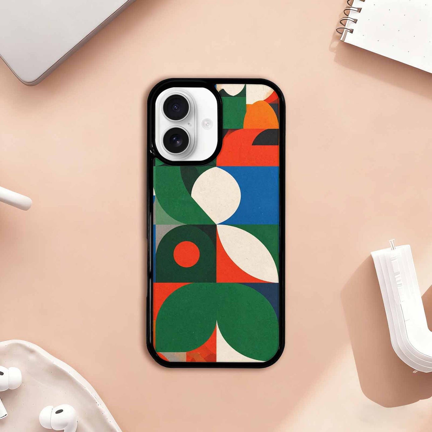 iPhone 17 Case — Memphis Art Pattern (1) Retro Vintage, Custom Art Phone Cover