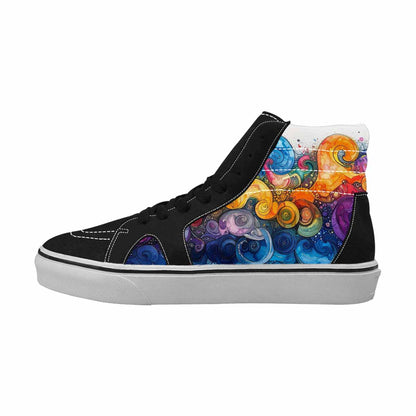 MEN'S Tie High Top Canvas Neon Fantasy Shoes