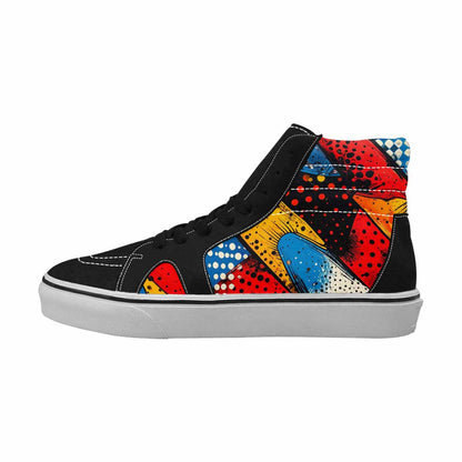 WOMEN'S Comic Book Halftone High Top Canvas Cottagecore Shoes