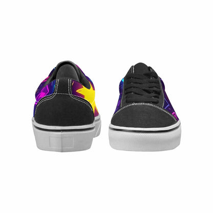 WOMEN'S 80s Retro Motif Lace-Up Canvas Dark Academia Custom Sneakers