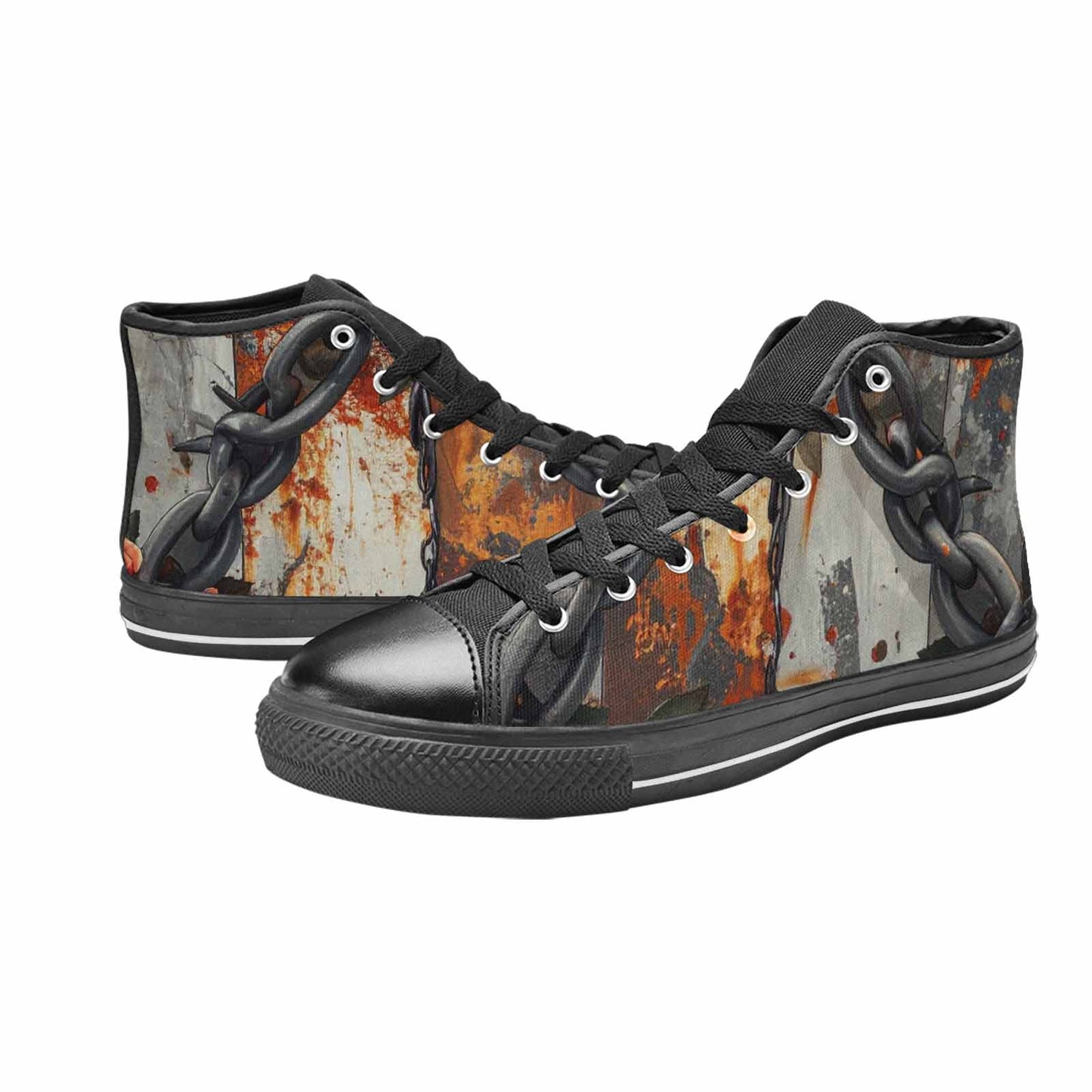 MEN'S Barbed Wire Chain High Top Canvas Surreal Sneakers