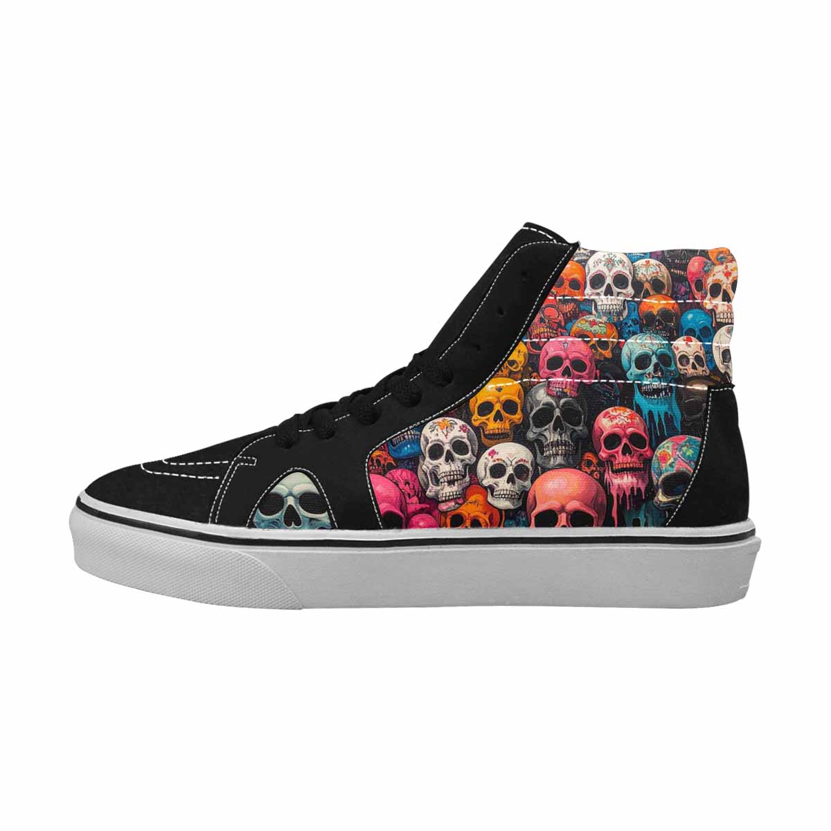 MEN'S Skulls (general) Skulls High Top Canvas Surreal Custom Shoes