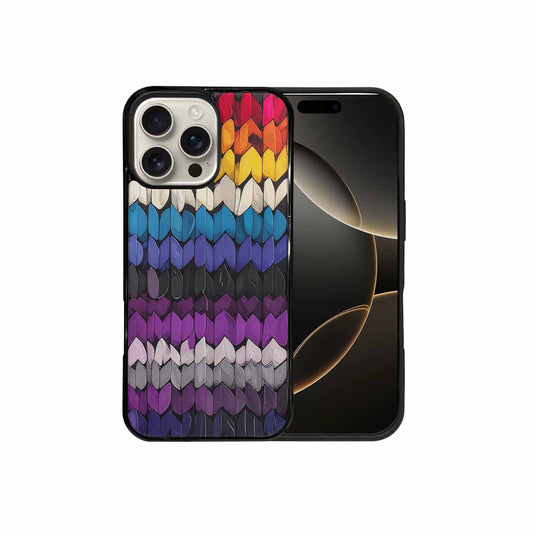 iPhone 16 Pro Max Case — Asexual Flag Color Theme Rainbow, Unique Phone Case Design