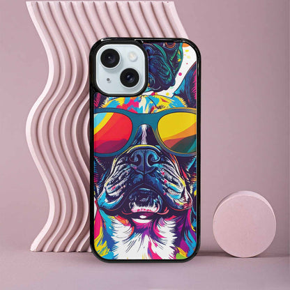 iPhone 15 Case — French Bulldog Pop Art Pattern, Custom Phone Case