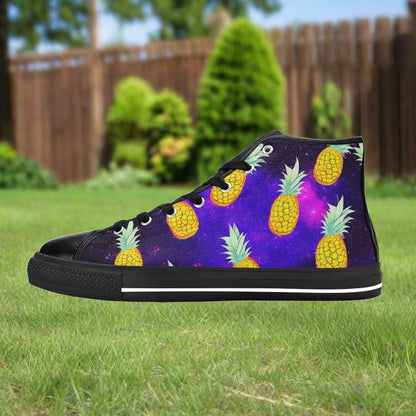 Cherry Blossom Silver Blue Custom MEN Bold Art - Freaky Shoes | Custom Art Sneakers