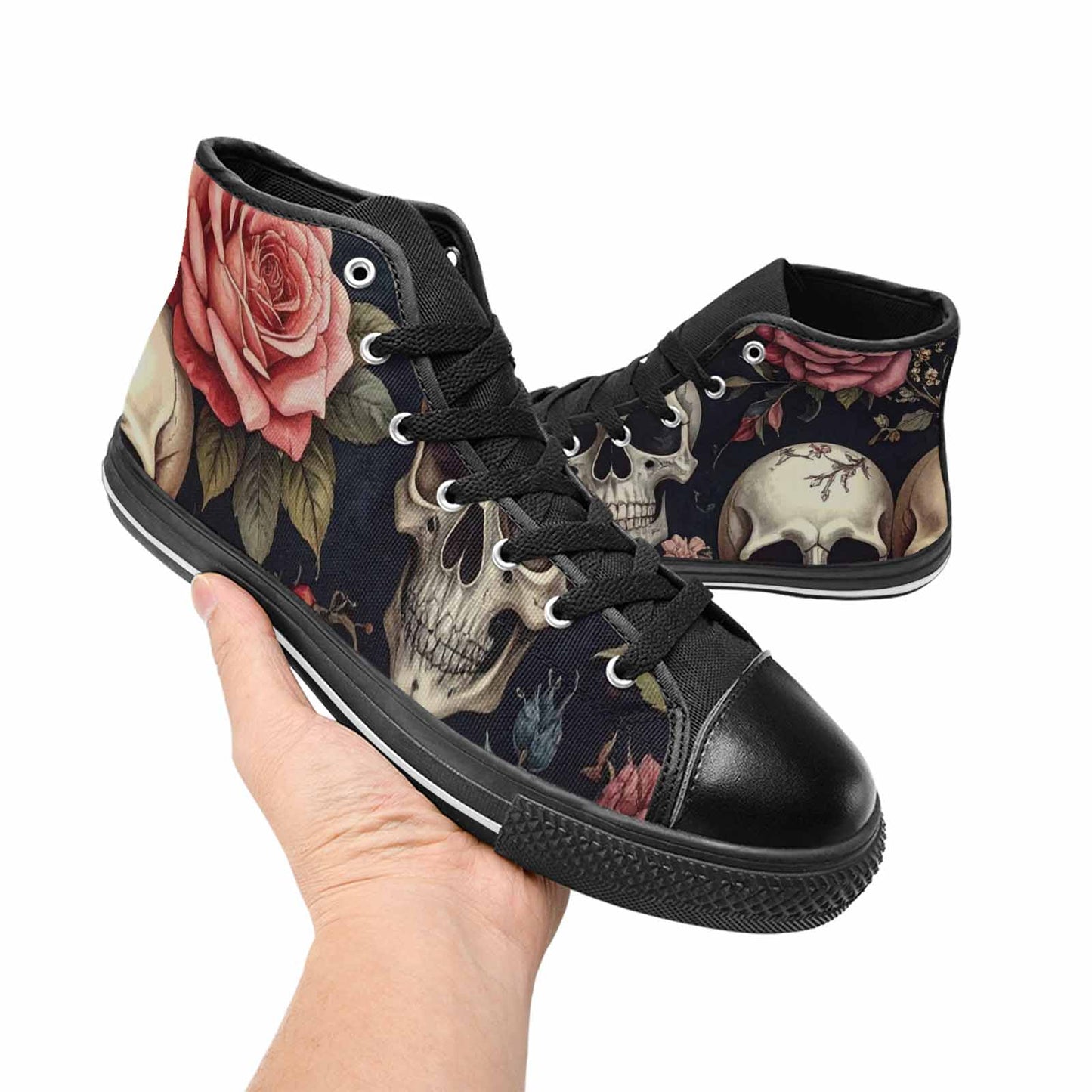 MEN'S Skulls - Roses High Top Canvas Y2K Shoes