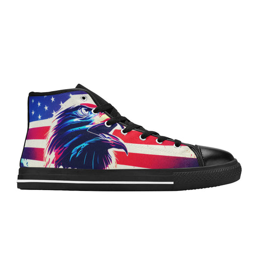 MEN'S Patriotic Eagle Men’S High Top Canvas Surreal Sneakers