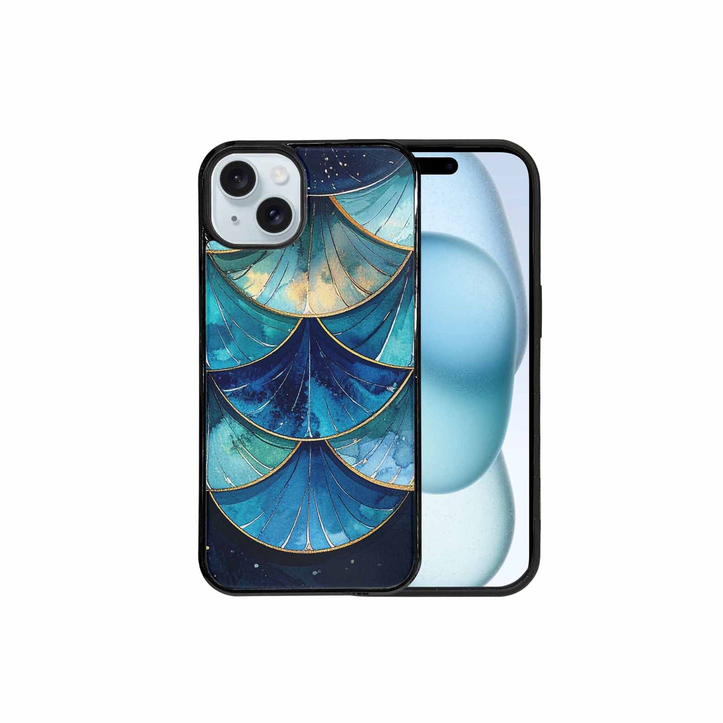 iPhone 15 Plus Case — Mermaid Scale Art Pattern, Custom Print Case Cover