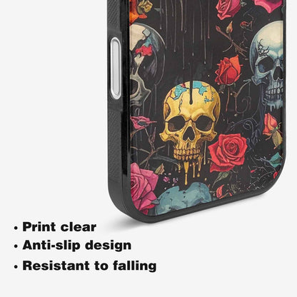 iPhone 16 Plus Case — Skulls And Rosesmelting Skulls A Dsq, Custom Art Phone Cover