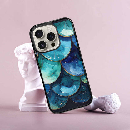 iPhone 16 Pro Case — Mermaid Scale Art Pattern, Original Design Phone Case
