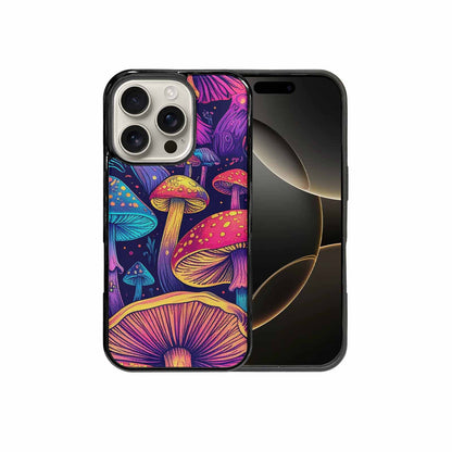 iPhone 16 Pro Case — Mushroom Psychedelic Art Seamless Pattern Vibrant, Original Design Phone Case
