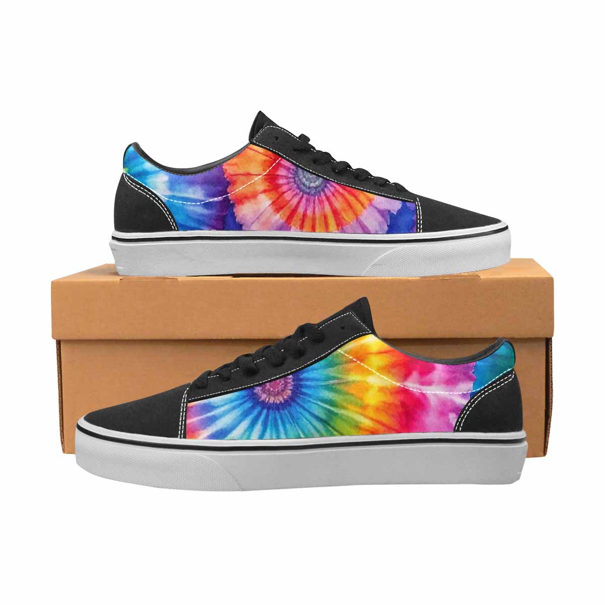 WOMEN'S Tie Dye - Canvas Lace-Up Dark Academia Shoes