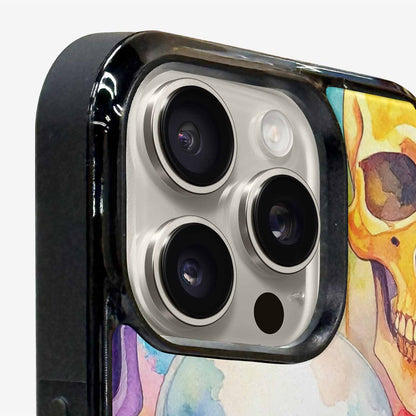 iPhone 15 Pro Max Case — Kulls Watercolor Skulls Small Skull Pattern, Custom Print Case Cover