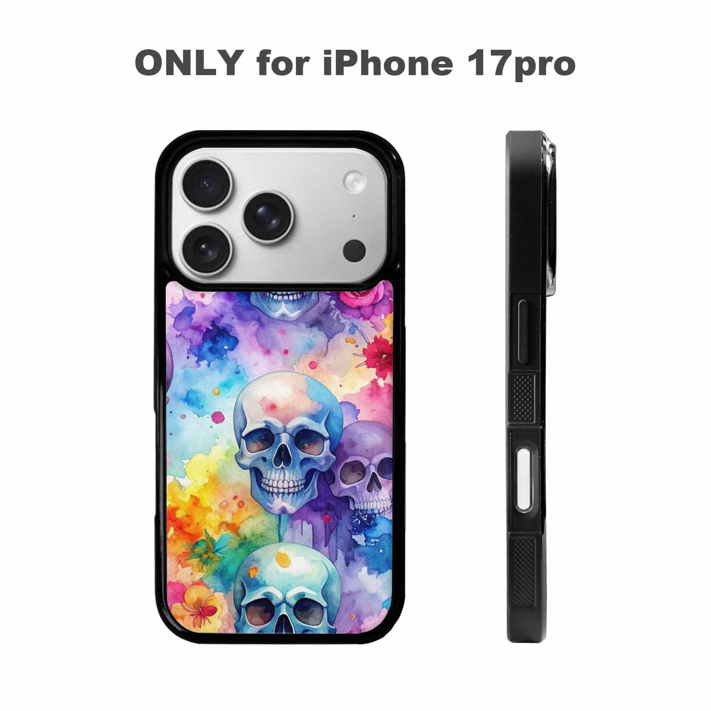 iPhone 17 Pro Case — Kulls Watercolor Skulls Small Skull Gothic, Original Design Phone Case