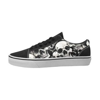 MEN'S Skulls Mania Low Top Skateboarding Cottagecore Shoes