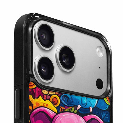 iPhone 17 Pro Case — Seamless Tileable Pattern Of Overlapping Cartoon, Custom Phone Case