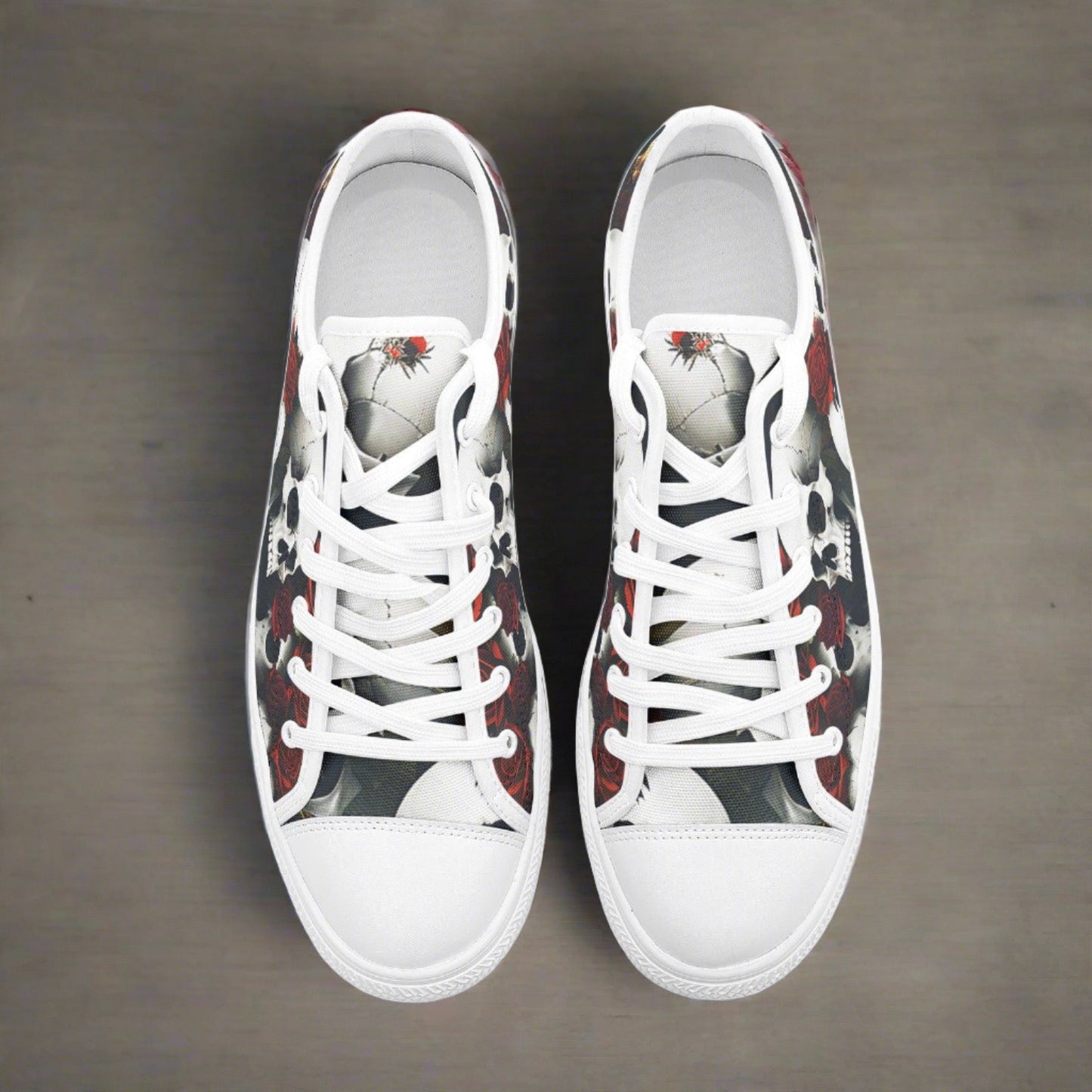Cyberpunk Red Gold Custom Bold Art - Freaky Shoes | Custom Art Sneakers