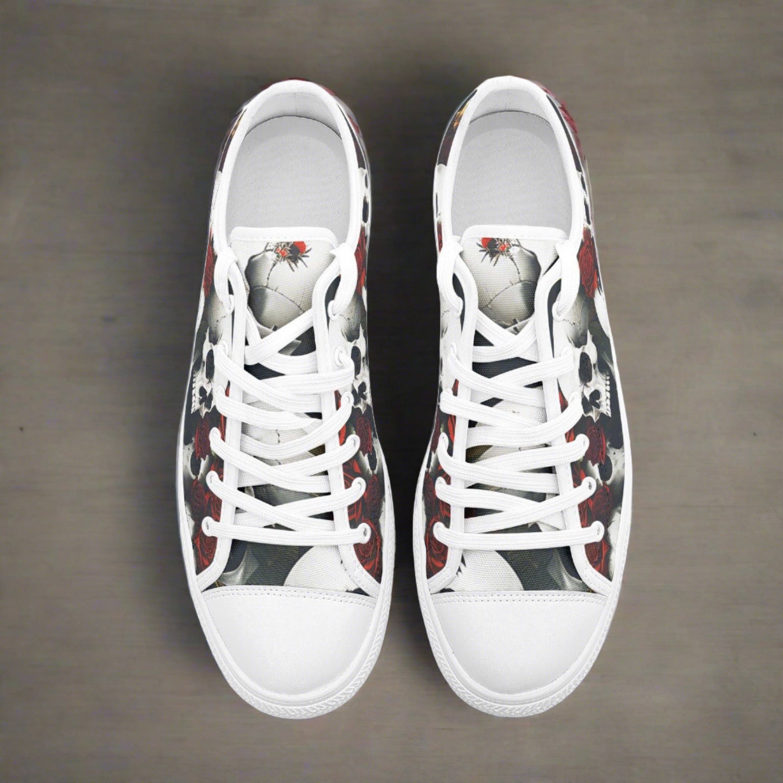 Cyberpunk Red Gold Custom Bold Art - Freaky Shoes | Custom Art Sneakers