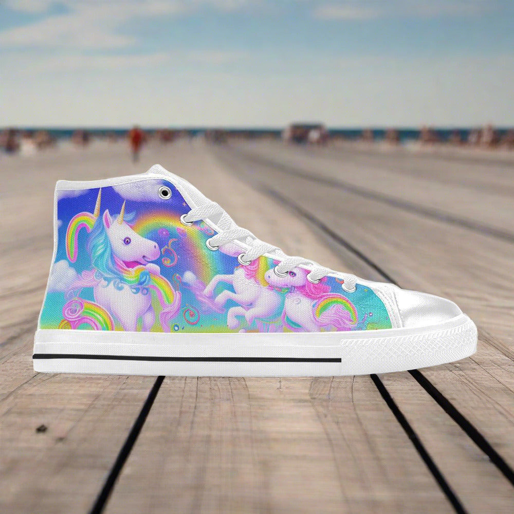 Butterfly Rainbow Rainbow Wearable MEN Bold Art - Freaky Shoes | Custom Art Sneakers