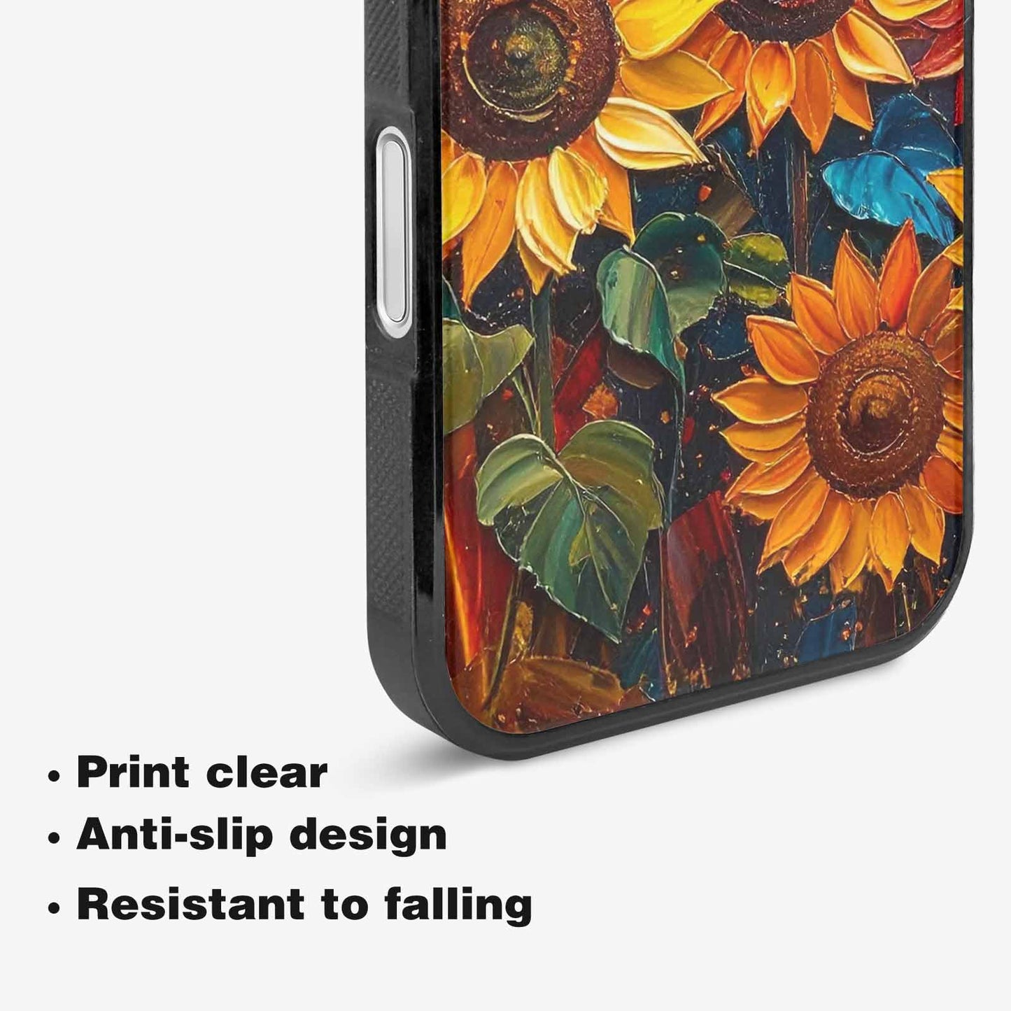 iPhone 16 Plus Case — Impressionist Sunflower Brushstroke Pattern Hundreds Of, Custom Printed Phone Case