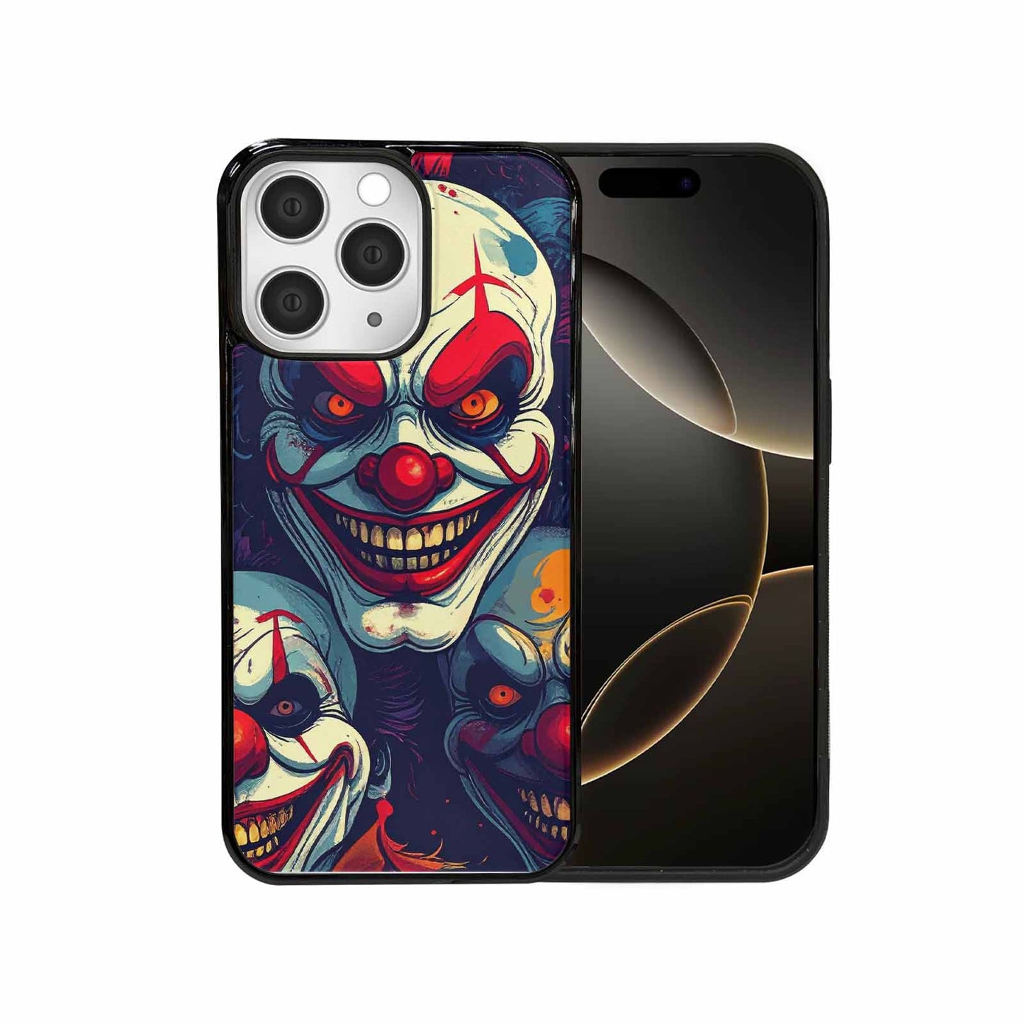 iPhone 15 Pro Max Case — Evil Clown Cartoon, Original Design Phone Case