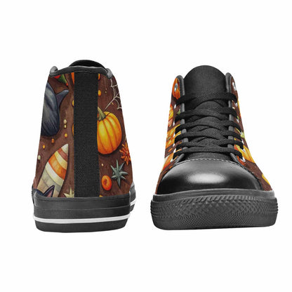 MEN'S Halloween High Top Canvas Dark Academia Custom Shoes