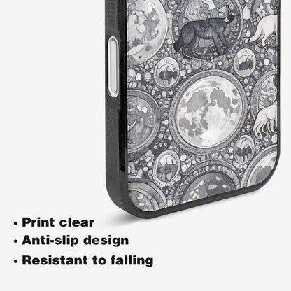 iPhone 16 Case — Wolves Everywhere Collage Overlap Small Wolf, Custom Phone Case