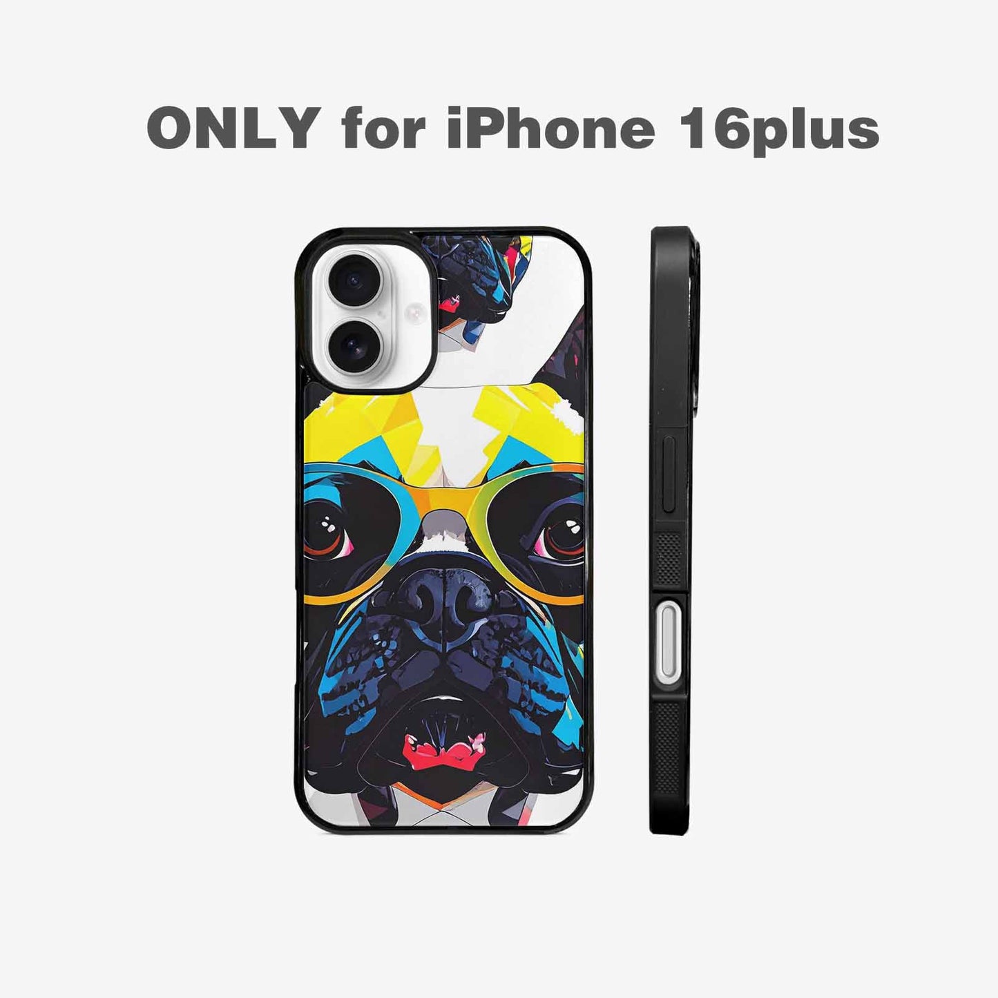 iPhone 16 Plus Case — French Bulldog Pop Art Pattern, Personalized Phone Case