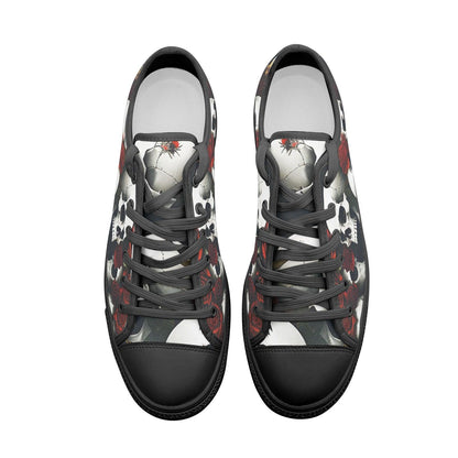 Cyberpunk Red Gold Custom Bold Art - Freaky Shoes | Custom Art Sneakers