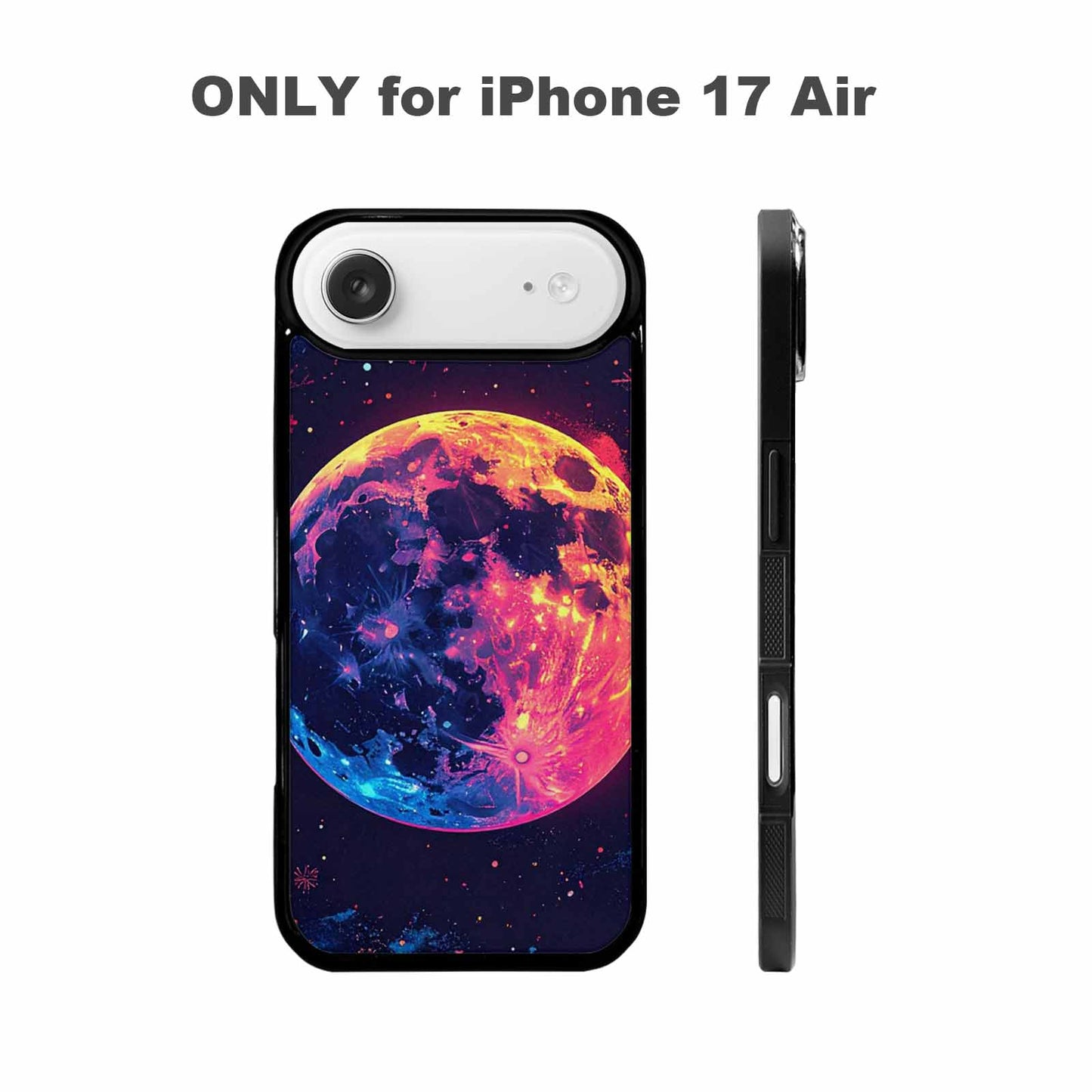 iPhone 17 Air Case — Neon Winter Moon Seamless Cartoon Cute, Personalized Phone Case