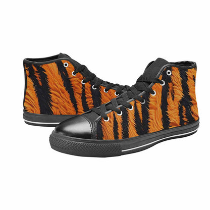 MEN'S Bold Tiger Stripe High Top Canvas Y2K Shoes