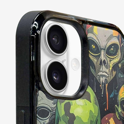 iPhone 16 Case — Aliens Camo Aliens Pattern Hundreds Of, Customized Protective Case