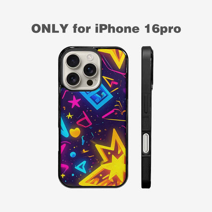 iPhone 16 Pro Case — 80s Retro Motif 80s Retro Motifs, Custom Printed Phone Case