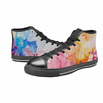 MEN'S Melting Icecream Collage High Top Canvas Grunge Custom Sneakers