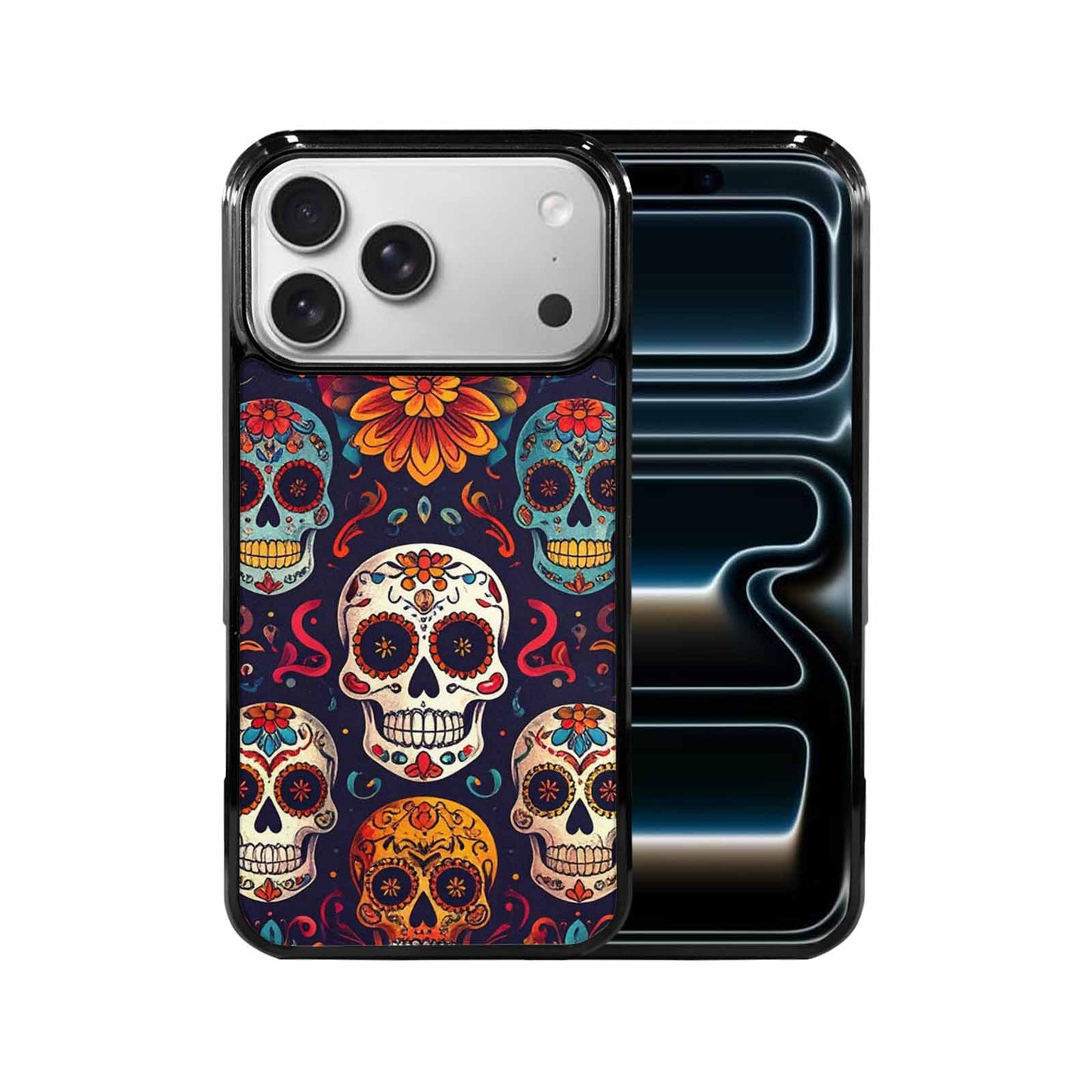 iPhone 17 Pro Max Case — Day Dead Sugar Skull Gothic Skulls, Personalized Phone Case