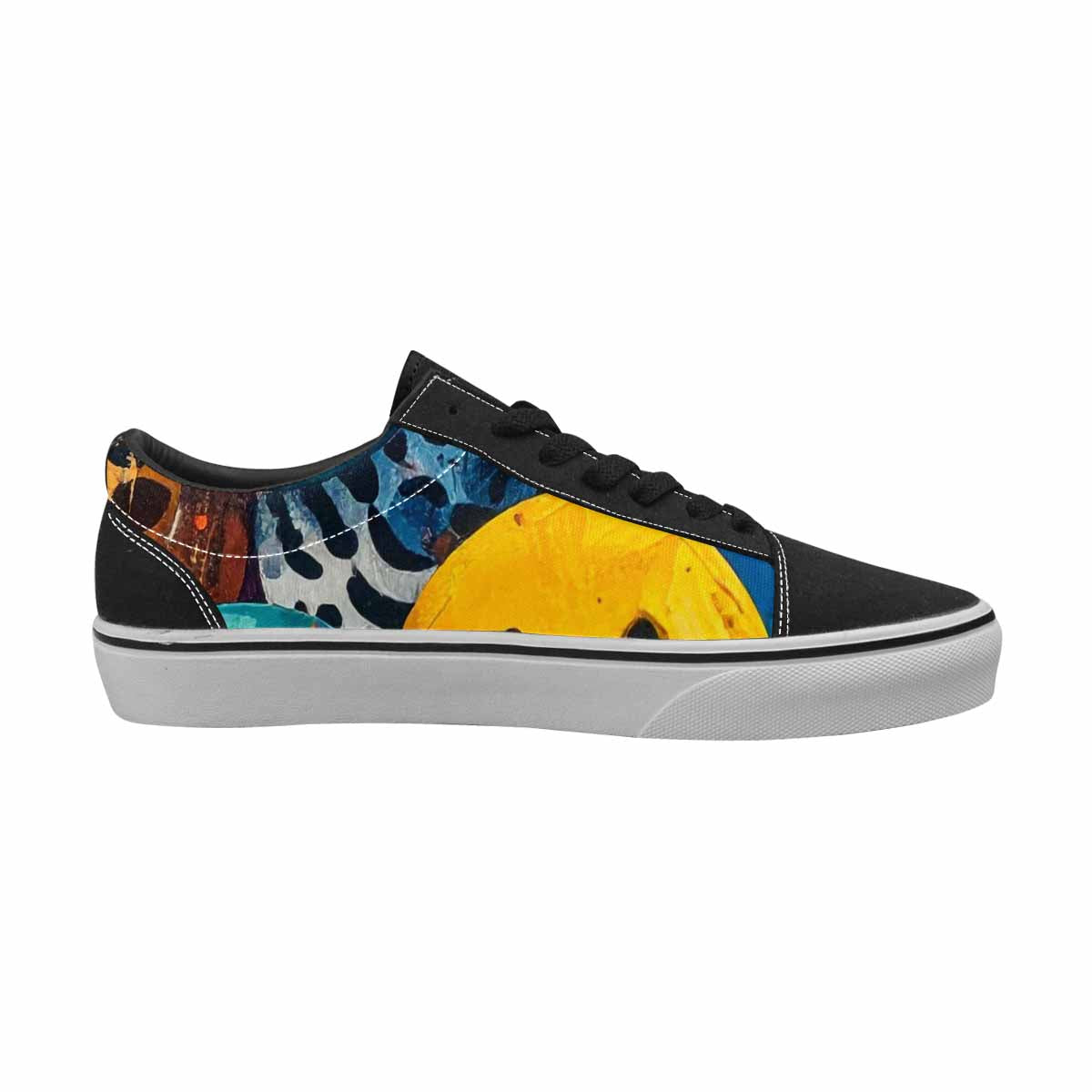 WOMEN'S Smiley Faces Lace-Up Canvas Vibrant Chaos Sneakers