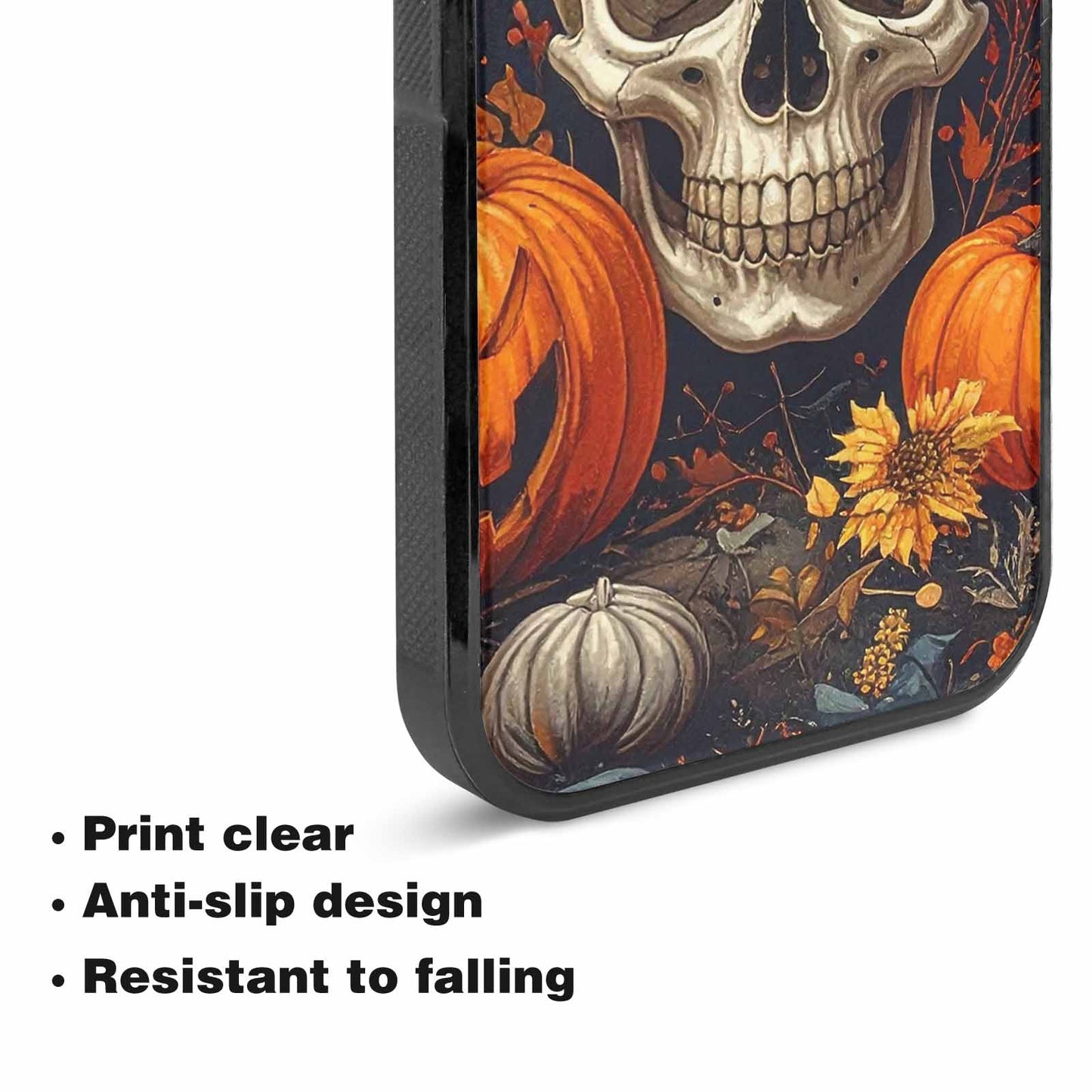 iPhone 15 Plus Case — Halloween Skulls Pumpkins Custom, Customized Protective Case