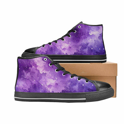 MEN'S Galaxy Art - High Top Canvas Vibrant Chaos Custom Shoes