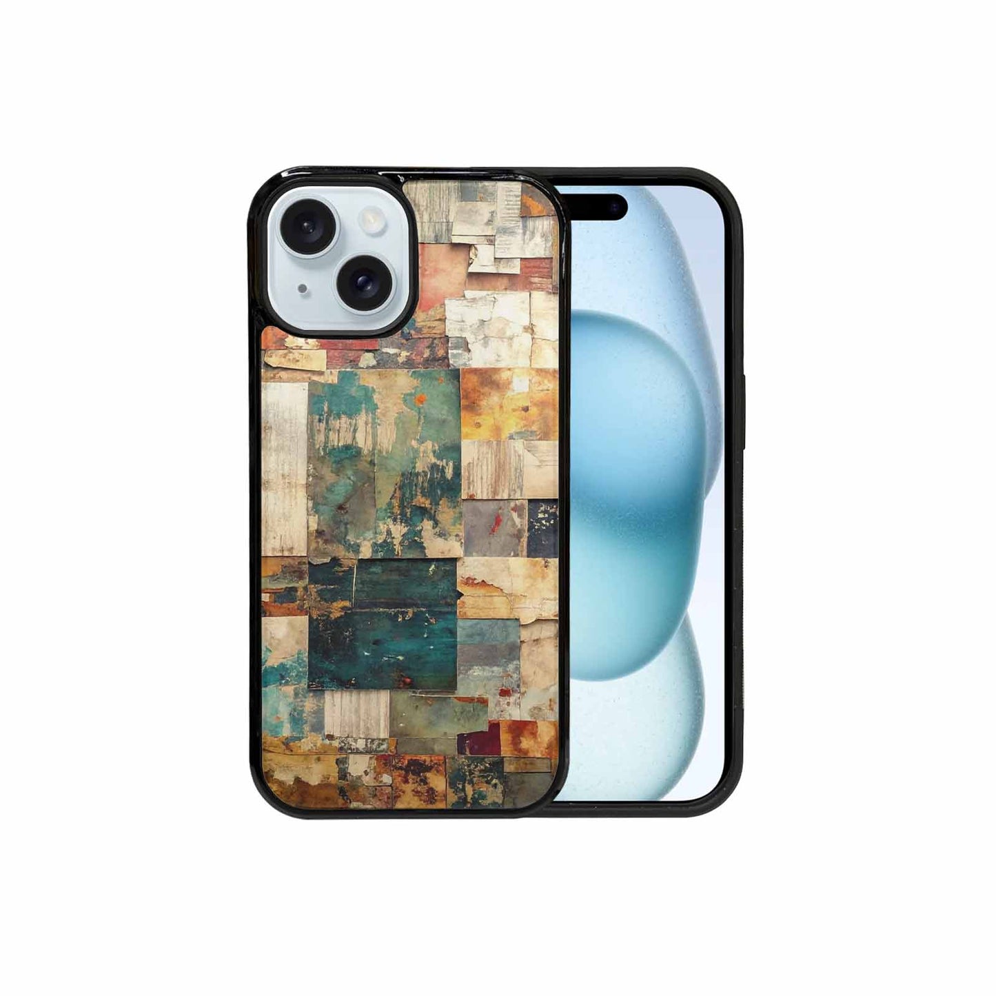 iPhone 15 Case — Distressed Grunge Texture Pattern Hundreds Of, Custom Printed Phone Case