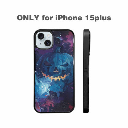 iPhone 15 Plus Case — Eamless Repeating Pattern Of Overlapping Pumpkin, Custom Made Phone Cover