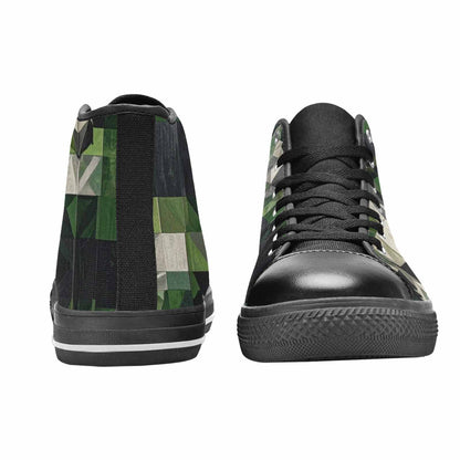 MEN'S Aromantic Flag Color High Top Canvas Neon Fantasy Custom Sneakers