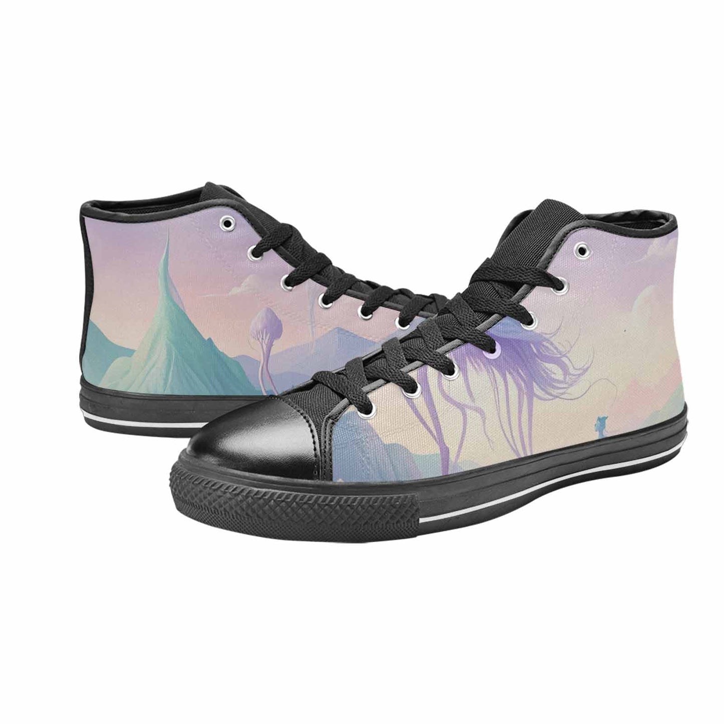 MEN'S Surrealist Dreamscape High Top Canvas Dreamcore Shoes