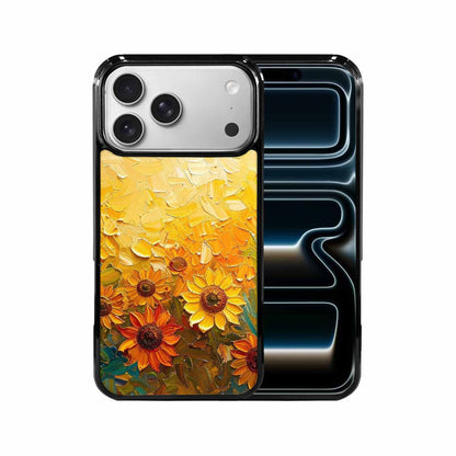 iPhone 17 Pro Max Case — Impressionist Sunflower Brushstroke Pattern Floral, Custom Made Phone Cover