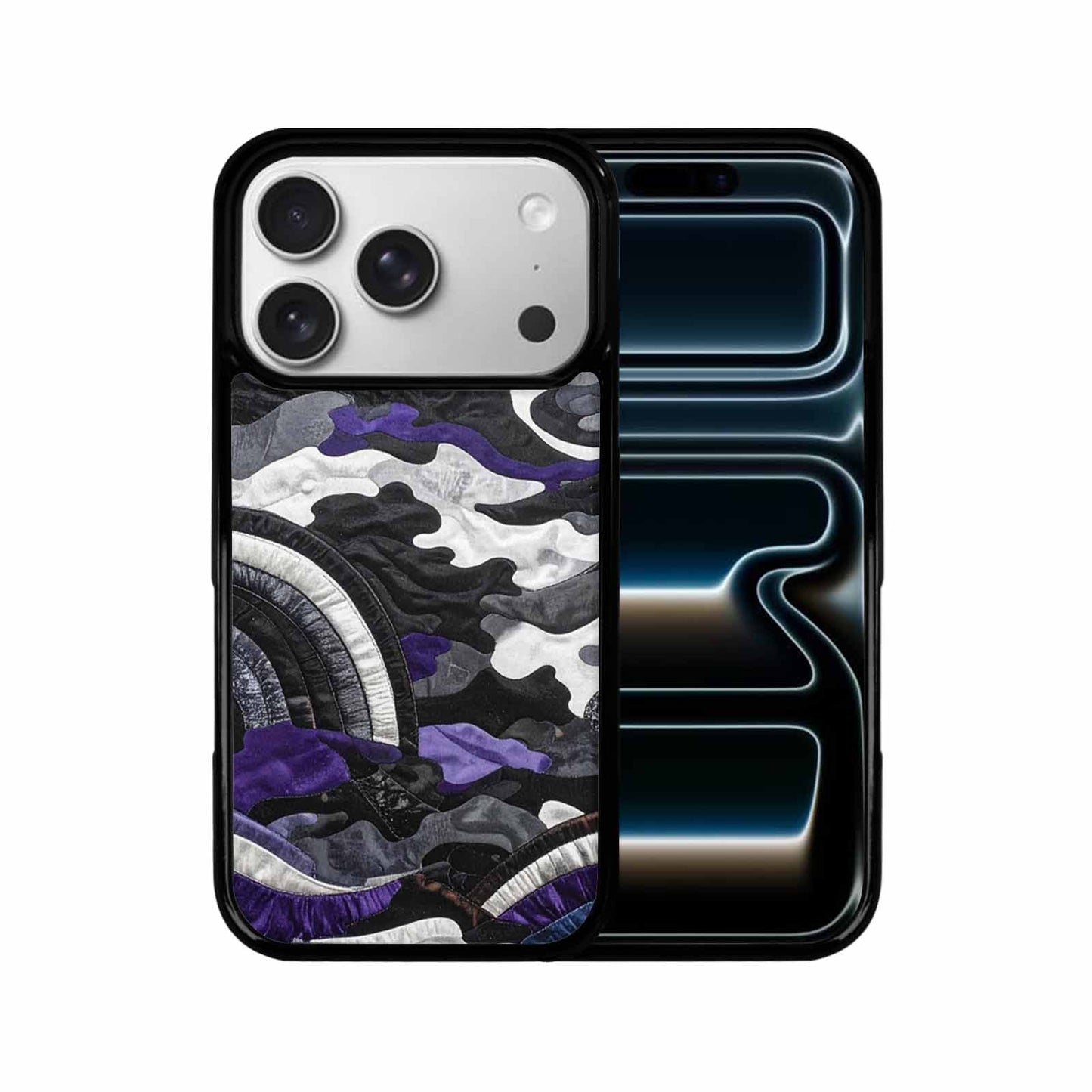 iPhone 17 Pro Case — Vivid Camo Asexual Pride Camo, Custom Designed Case Cover