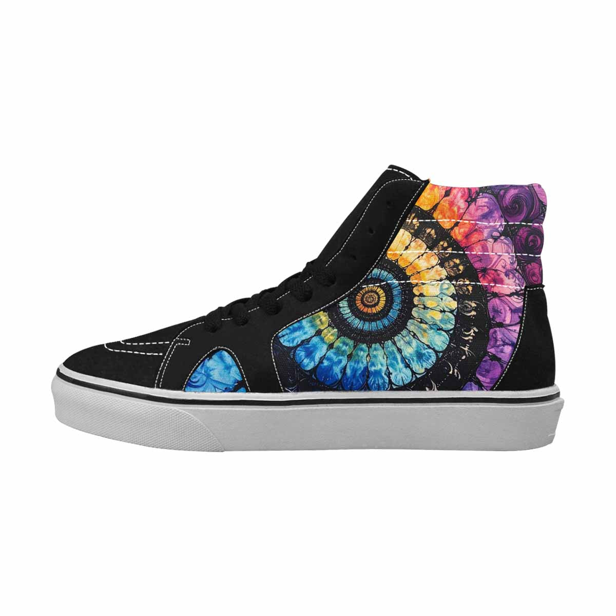 MEN'S Tie High Top Canvas Dark Academia Custom Sneakers
